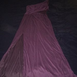 David’s bridal plum dress.